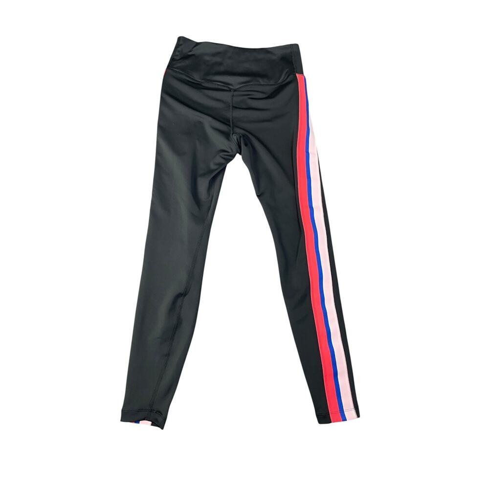Nike Dri-Fit Women’s Small Black Athletic Leggings With Colorful Striped Sides - Picture 3 of 3
